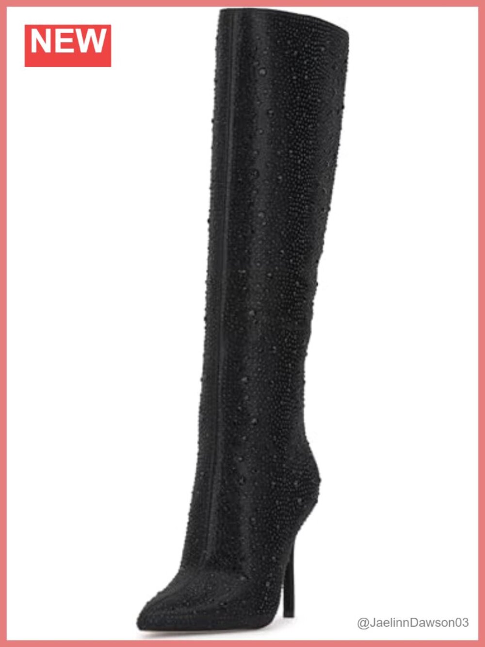 Women's Laurel Knee High Stiletto Heel Pointed Toe Zip Boots